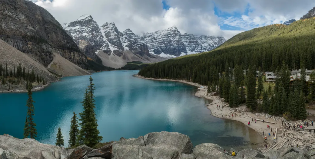 "Mountain Range with Lake"