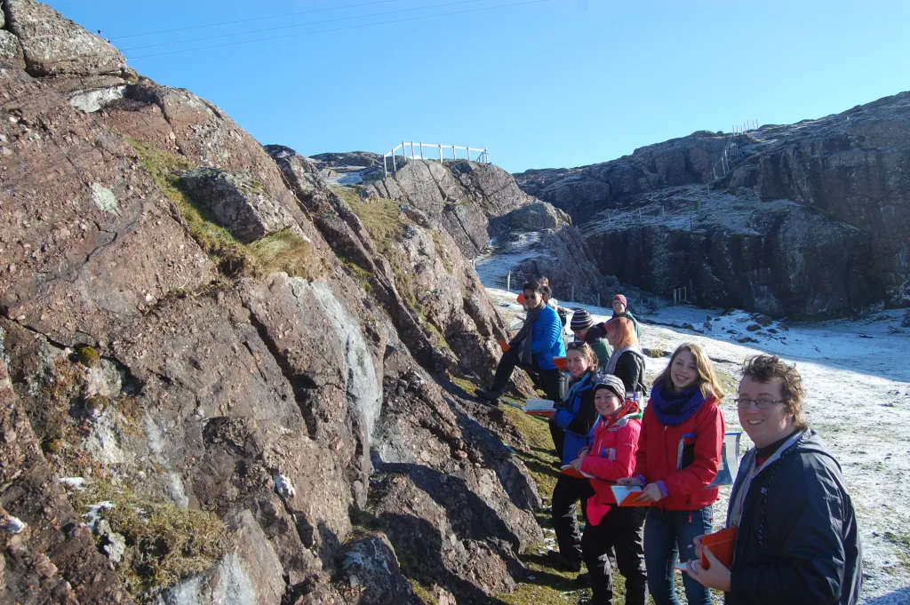 Students hiking