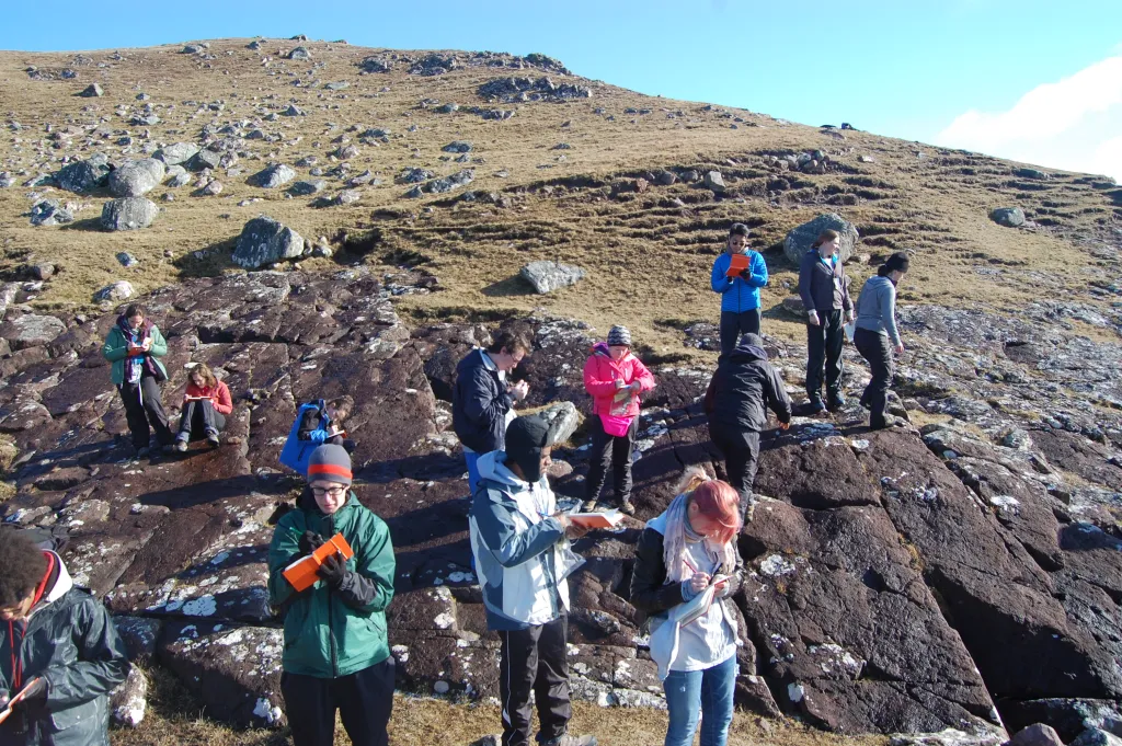 Students hiking