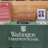 Temporary display honoring EEPS First Female PhD