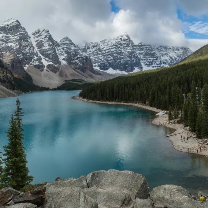 "Mountain Range with Lake"