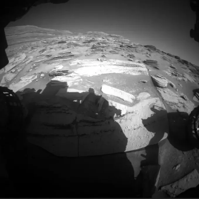 Photo of Mars Taken by Curiosity Rover Hazcam. Credit: NASA