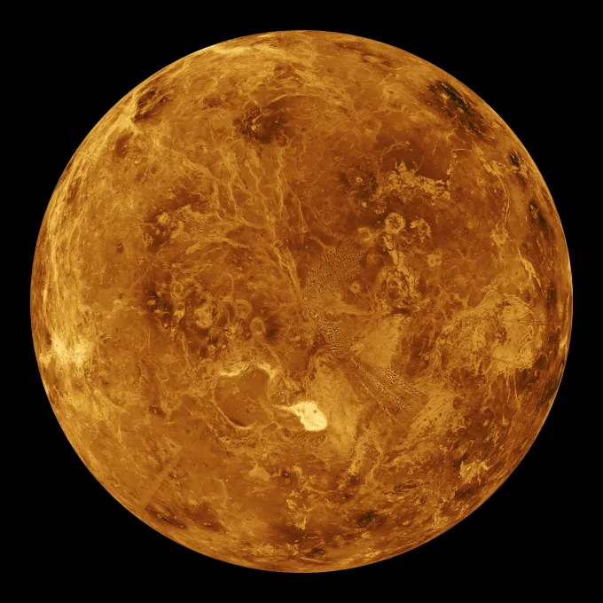 The surface of Venus, shown here using radar data from NASA’s Magellan spacecraft, remains mostly unexplored. Photo by NASA, JPL